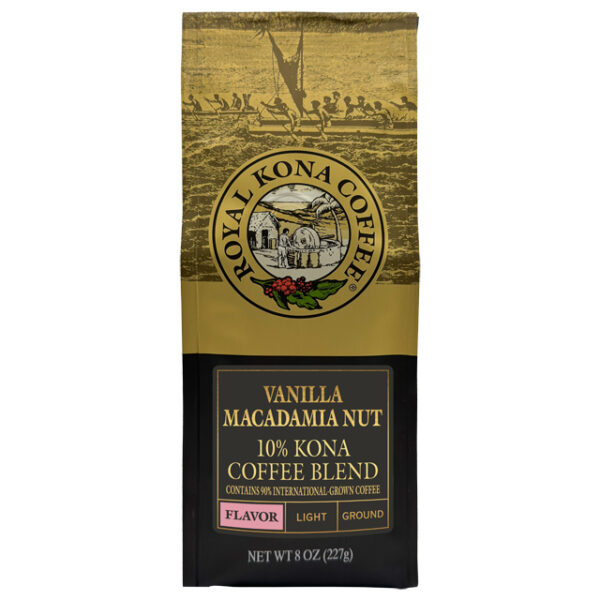 【ロイヤルコナ】 レギュラーコーヒー バニラマカダミアナッツ 227g (8oz)